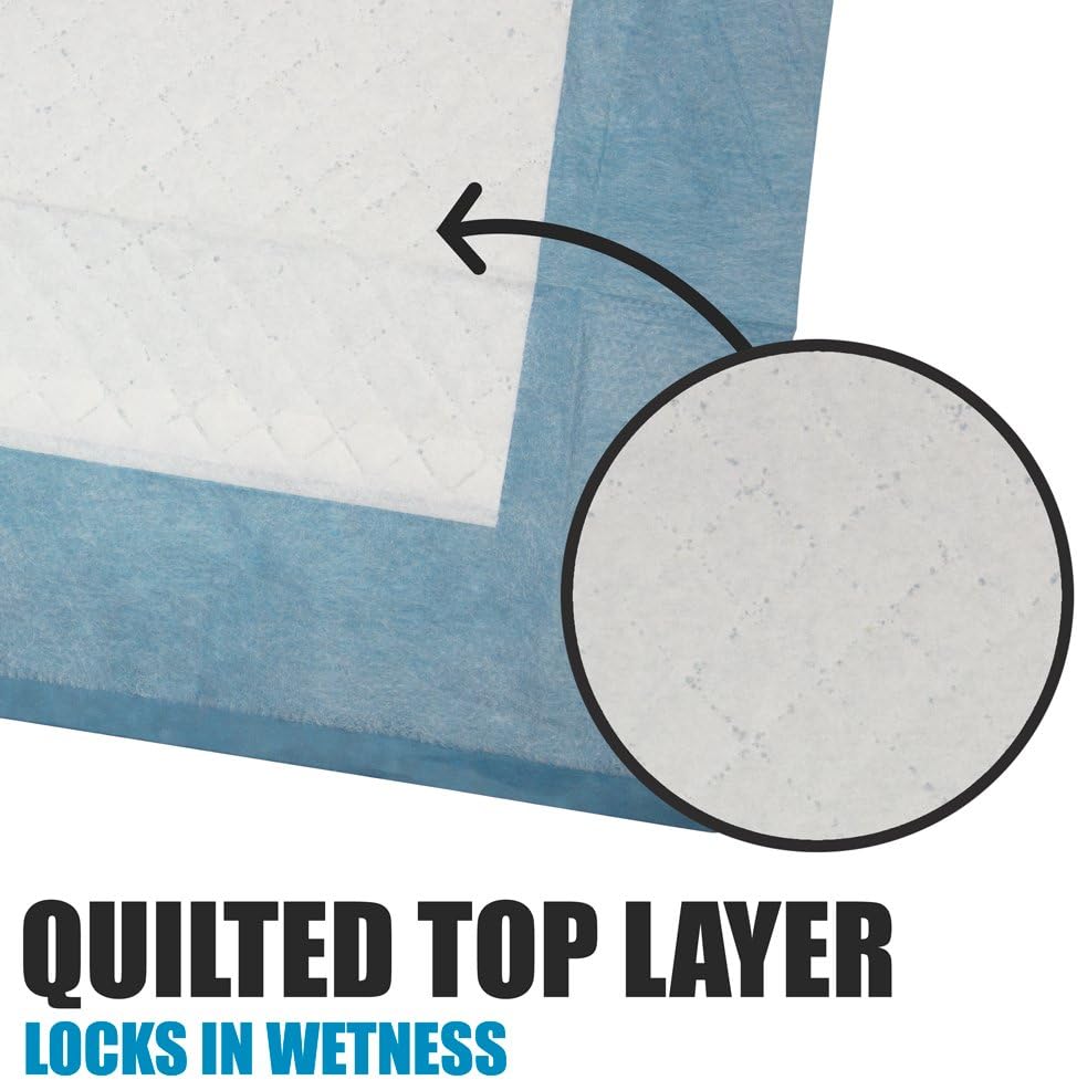 BV Puppy Pads Leak-Proof 100 Count 22"x 22" - Absorbent Pee Pads for Dogs with 6-Layer Design, Rapid Dry Sheet & Built-in Attractant - Dog Pad with Odor Control, Perfect for Puppies & Senior Dogs