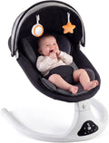 Electric Baby Swing with Remote Control,5 Speeds&Portable&Cozy(0-12M,Grey)