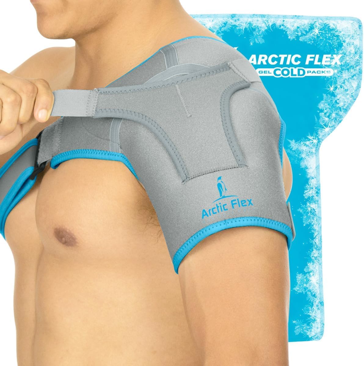 Arctic Flex Shoulder Ice Pack Brace - Rotator Cuff Cold Gel Wrap Therapy