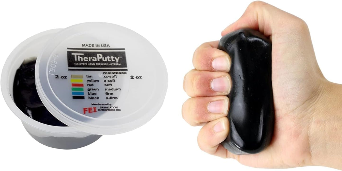 CanDo Theraputty Plus Hand Exercise Putty for Rehabilitation, Exercises, Hand Therapy, Hand Strengthening, Stress Relief - Yellow 4 oz X-Soft