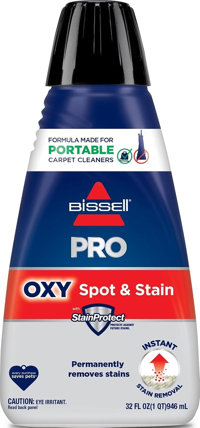 Bissell Professional Spot and Stain + Oxy Portable Machine Formula, 32 oz, Single, 32 Fl Oz