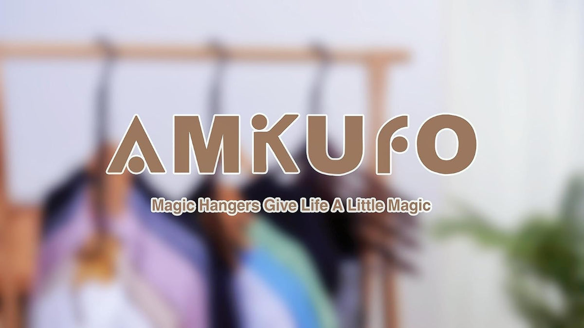 AMKUFO 6 Pack-Closet-Organizers-and-Storage, Space-Saving-Hangers Black
