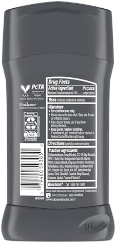 Dove Men+Care Deodorant Stick Stain Defense Clean, 4 Count 2.7 oz