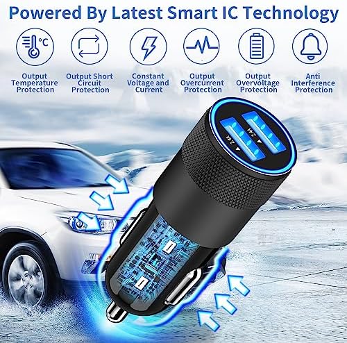 Apple MFi Certified iPhone Car Charger Fast Charging 4.8A Car Phone Charger