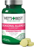 Vet's Best Seasonal Allergy Chewable Tablets for Dogs, Soothes Dog, 60ct | Seasonal Allergy Relief Tablets, Helps Soothe Itchy Skin, Supports Healthy Skin & Coat, Daily Chewable Formula