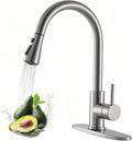 VAPSINT Kitchen Faucet with Pull Down Sprayer, Brushed Nickel