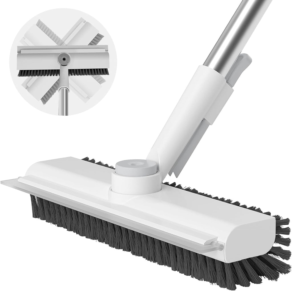 AIR U+ Floor Scrub Brush with Long Handle, 3 in 1 Floor Scrubber