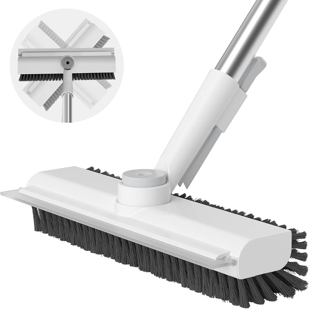 AIR U+ Floor Scrub Brush with Long Handle, 3 in 1 Floor Scrubber