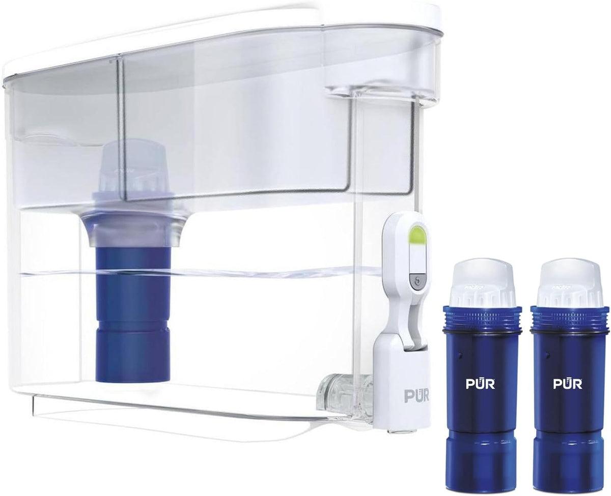 PUR Plus 30-Cup Water Filter Dispenser with 1 Lead-Reducing Filter, White