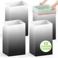 Magicheap 13 Gallon Disposable Trash Cans for Parties, 4 Pack, White
