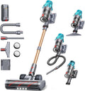 Dual-Battery Cordless Vacuum Cleaner 130 Mins(Eco) 50KPa 600W, Stick Vacuum