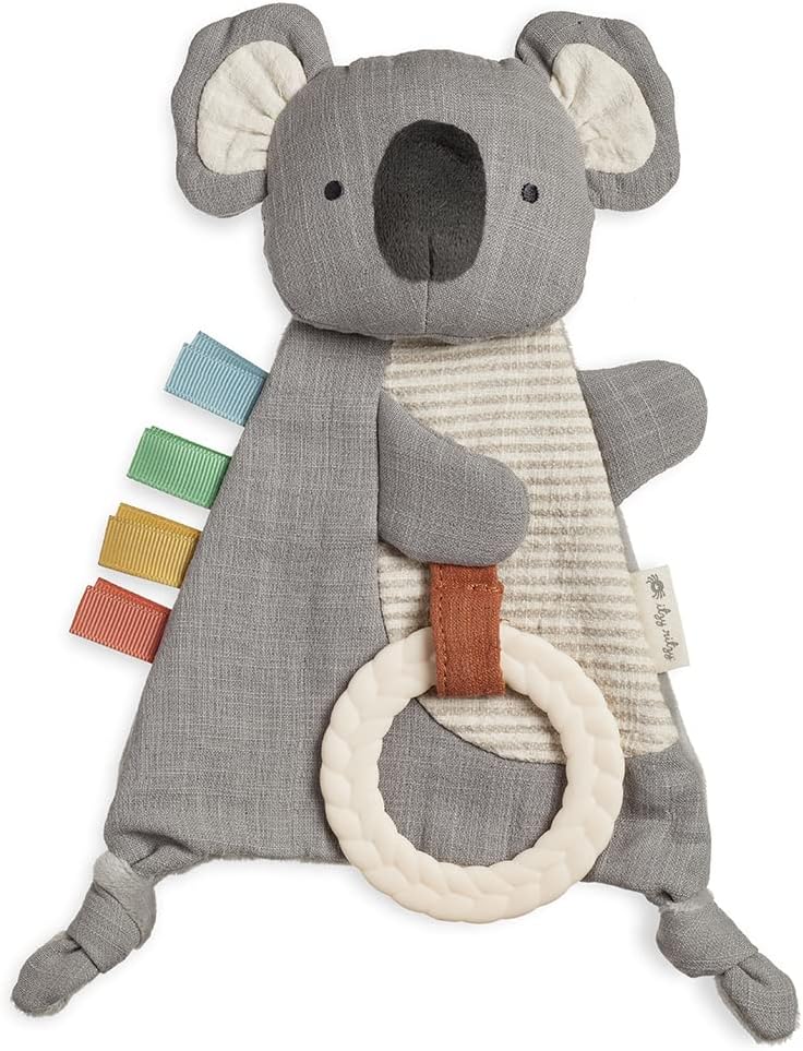 Itzy Ritzy Bitzy Crinkle Sensory Toy with Teething Toy, 0+ Months, Dinosaur