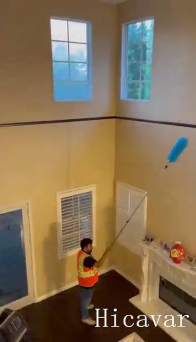 20 Foot High Ceiling Fan, Cobweb Duster with 5-12ft Extension Pole