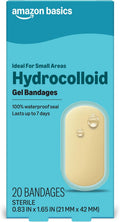 Amazon Basics Hydrocolloid Gel Bandages, Regular 20 Count