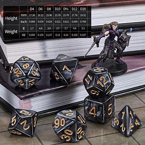CiaraQ 182pcs Polyhedral Dice Set for Dungeon and Dragons MTG Table Games