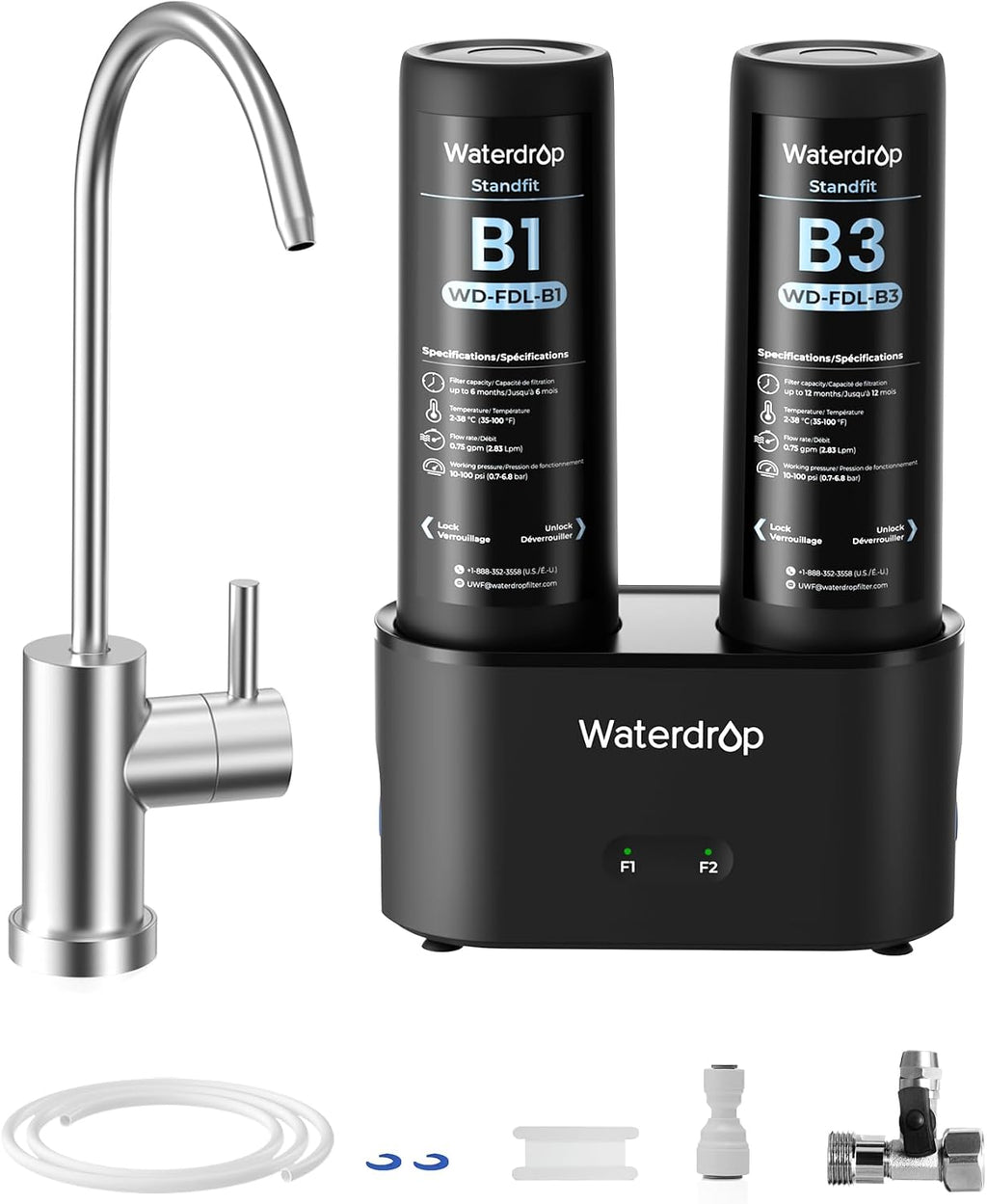 Waterdrop TSA 8 Layer Under Sink Water Filter System, NSF/ANSI 42 Certified