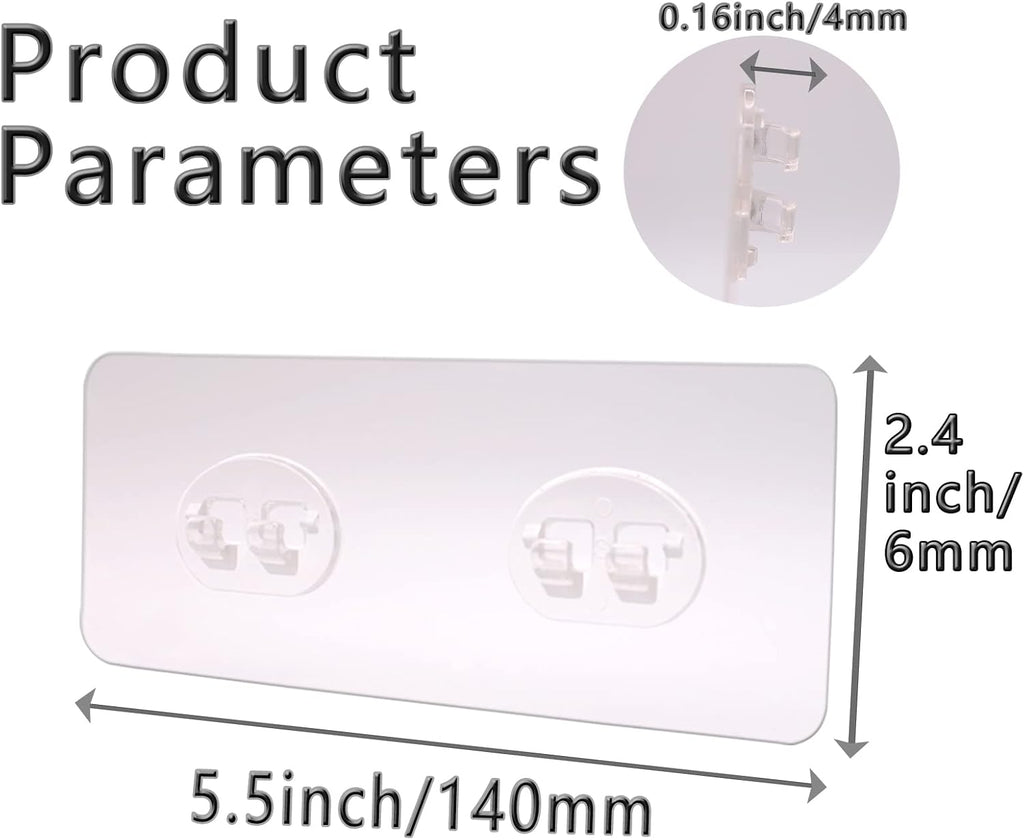 8 Pack Shower Caddy Adhesive for Replacement, Strong Transparent Adhesive for Shower Caddy Sticky Pads, No Drilling for Corner Shelf Basket, Bathroom Storage Shelves, Kitchen Racks and Soap Holder