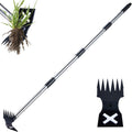 NICOFPHY Weed Puller Tool with Long Handle, Heavy Duty Garden Hoe and Rake