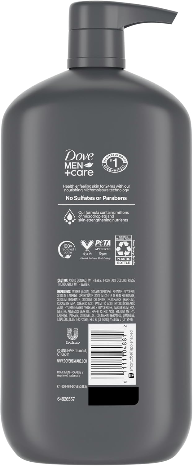 DOVE MEN + CARE Body & Face Wash Invigorating Revive 3N1 with 30 oz