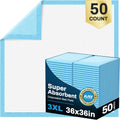 AAY Disposable Bed Pads 36" x 36" 50 Count for Adults, Kids, Puppy Training