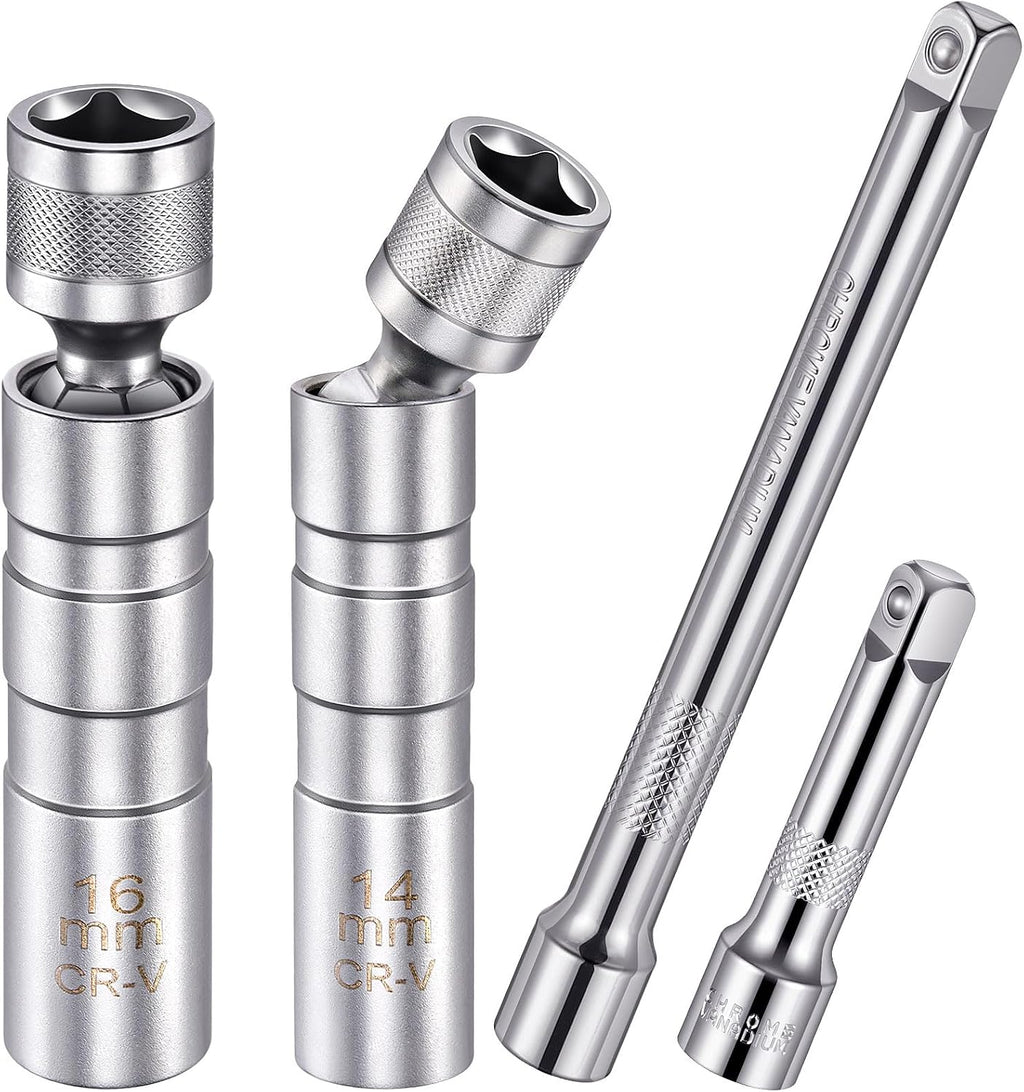 SARDVISA 14mm & 16mm Spark Plug Socket Set for 9/16" & 5/8" Spark Plugs