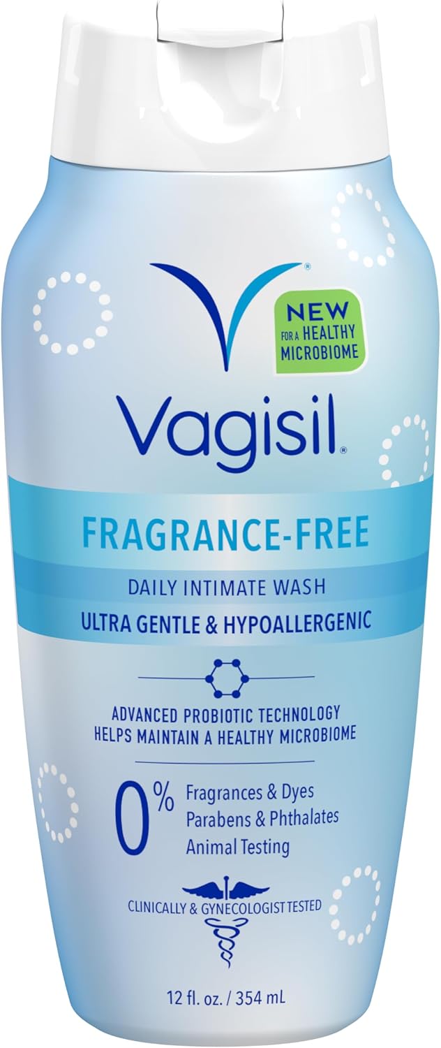 Vagisil Fragrance-Free Feminine Wash, Sensitive Skin, 12 Fl Oz (1 Pack)