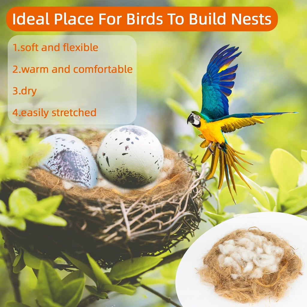 Sukh Bird Nesting Material - Bird Nest Bedding for Hummingbird Finch