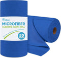 AIDEA Microfiber Cleaning Cloth Roll, Blue Shop Towels 55 Sheets 11×9"