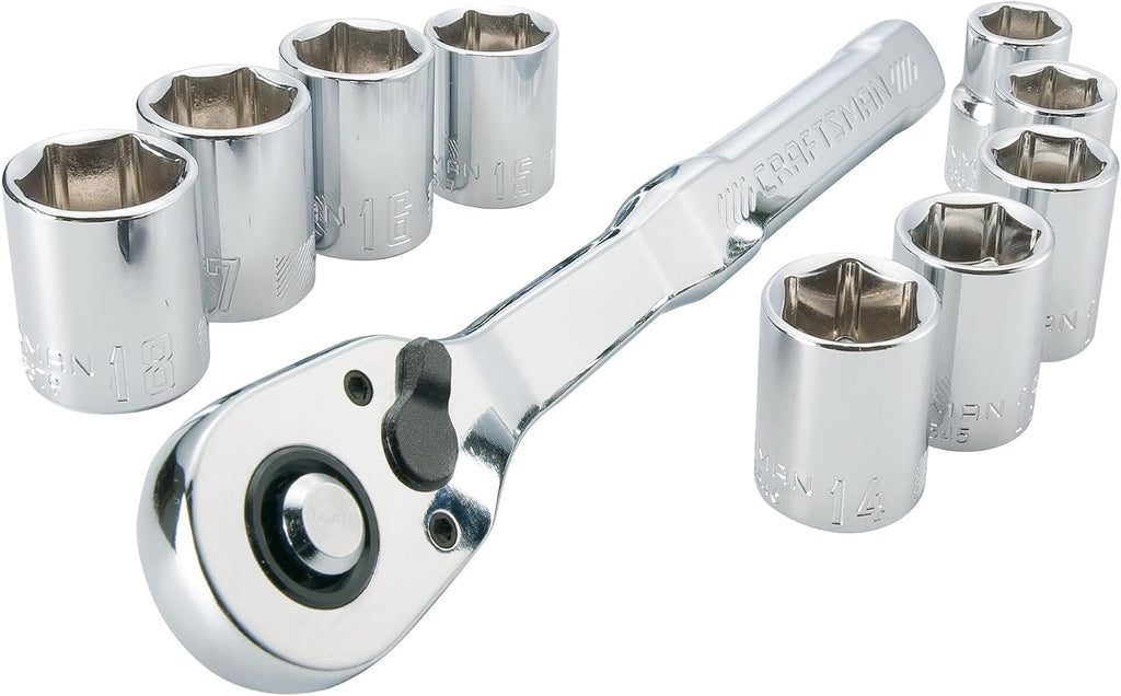 CRAFTSMAN Mechanics Tool Set, Metric, 3/8 Inch Drive, 10 Piece (CMMT34564)