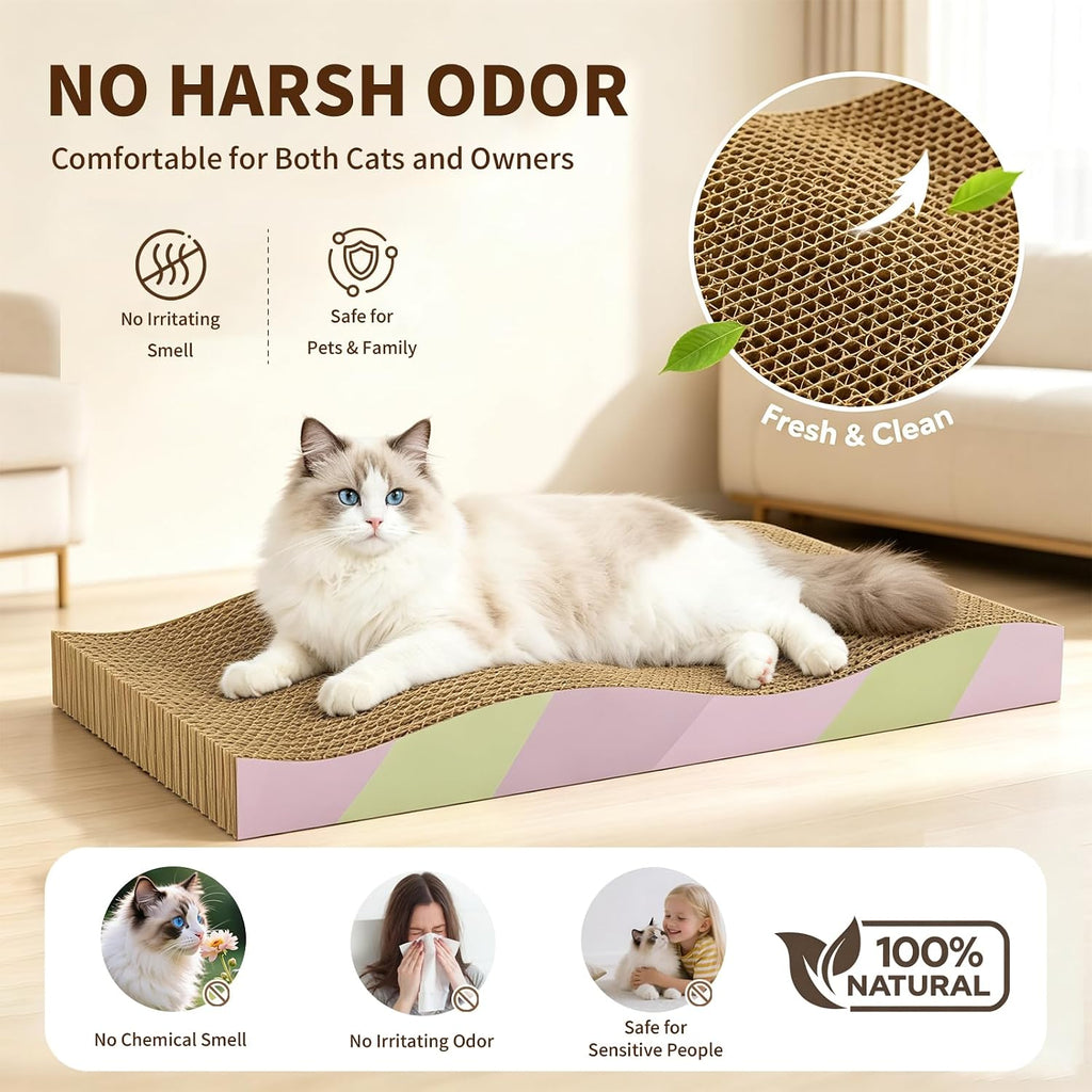 Cat Scratching Board 2-Pack, Reversible Cat Scratcher Pad, Large