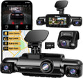 Neideso 360° Dash Cam Front and Rear Inside, 4 Channel Dash Camera for Car