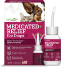 Vetality Medicated Otic Drops for Dog Ear Infection Treatment, 2 fl oz