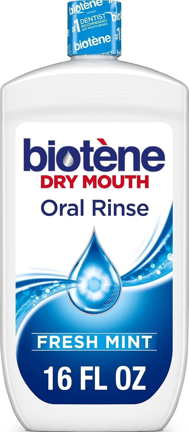 Biotene Oral Rinse Mouthwash for Dry Mouth, Fresh Mint, 16 fl oz