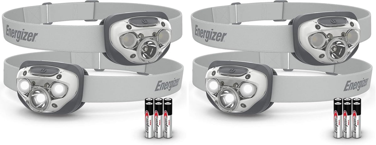 Energizer LED Headlamp PRO (2-Pack), IPX4 Water Resistant Head Light