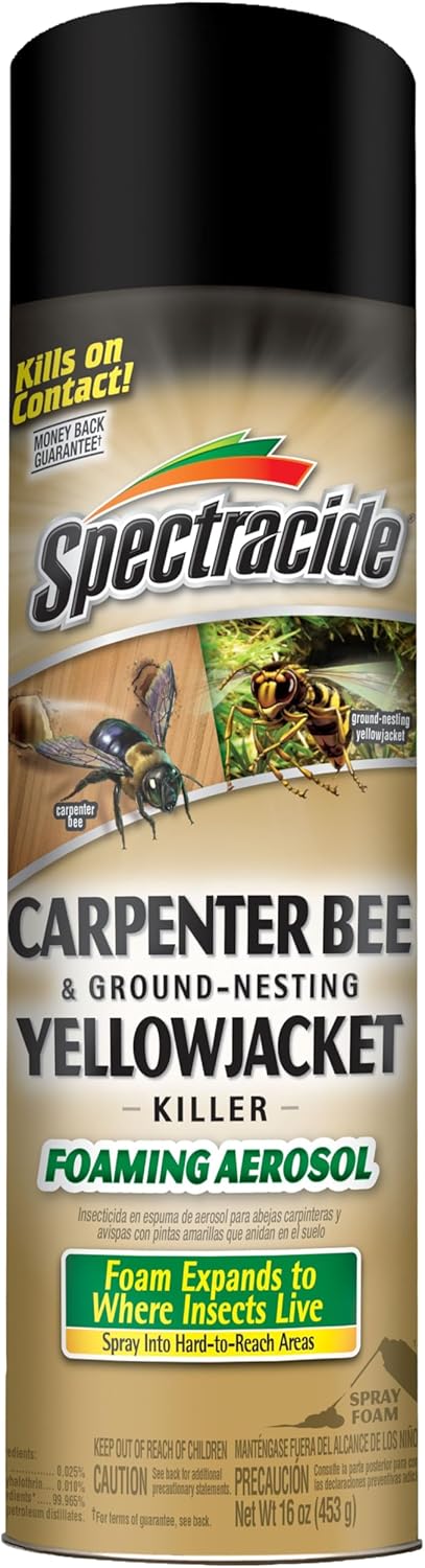 Spectracide Carpenter Bee & Gound-Nesting Yellowjacket Killer 16 Oz, 3 Pack