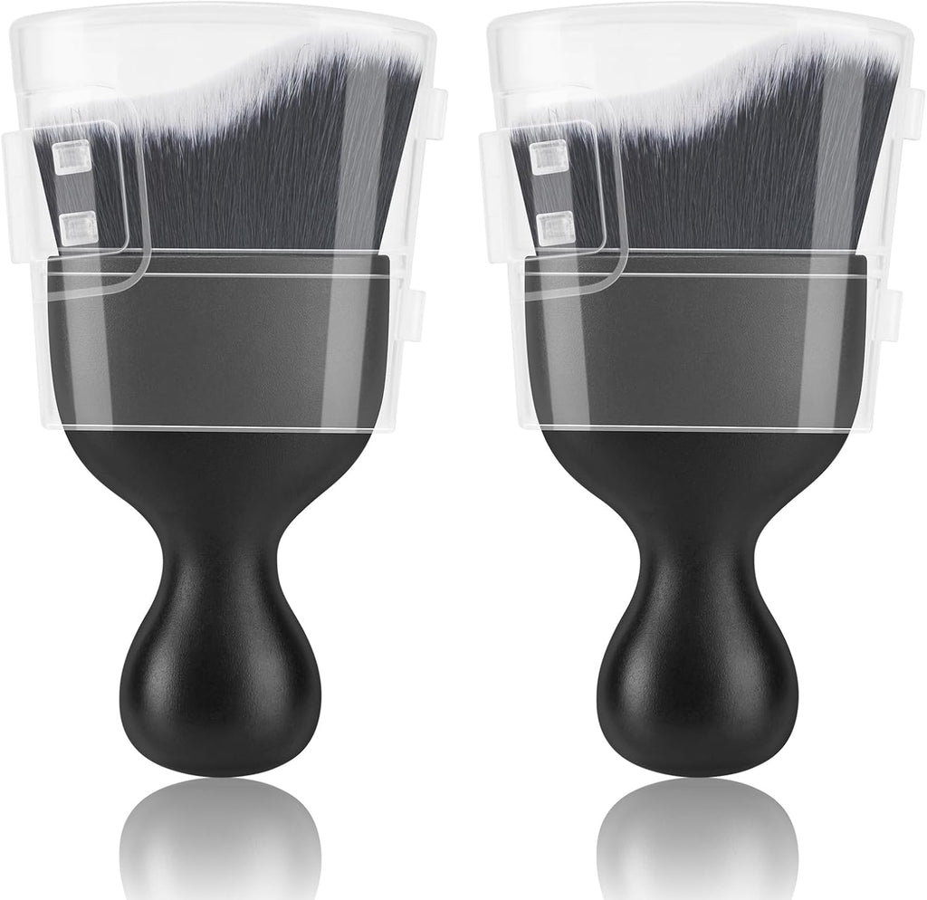 Amrules 2 Pcs Car Interior Detailing Brush Cleaning Tools, Brown