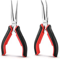 ARROW 2-Piece 6" Needle Nose Pliers Set, Mini Long & Bent Nose Pliers