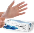 Dre Health Medium Clear Vinyl Medical Exam Gloves - Pack of 100