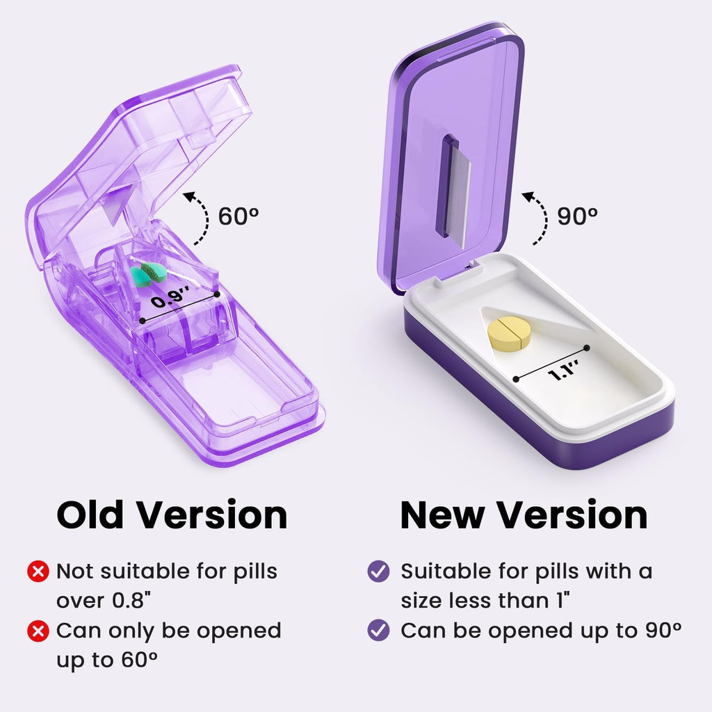 Pill Cutter Splitter for Large or Small Pills, Precision Pill Splitters for Cutting Multiple Pills/Supplement/Medication/Vitamins