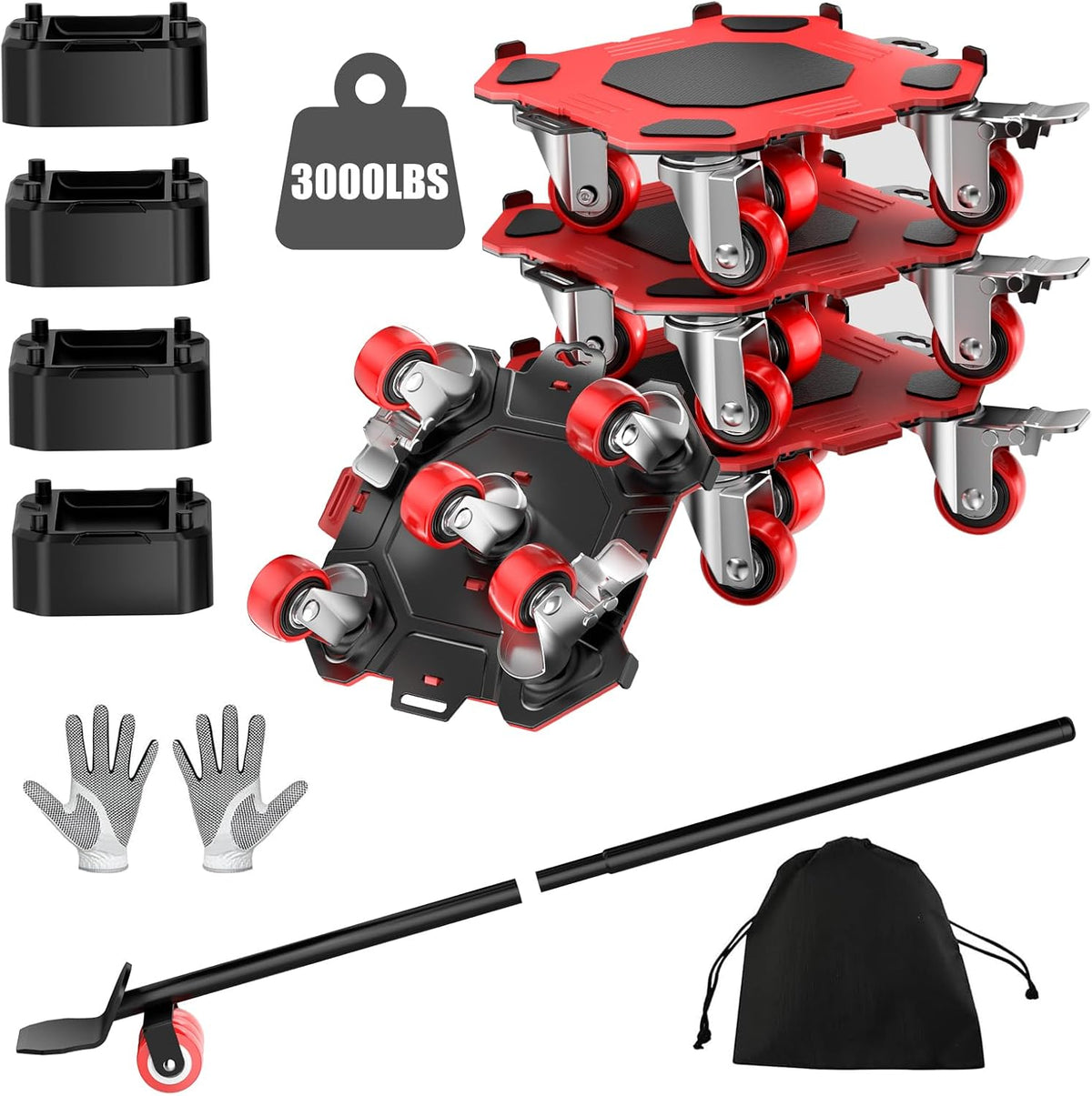 LOYAL TIGER Furniture Dolly, 1000LBS Furniture Movers with Wheels