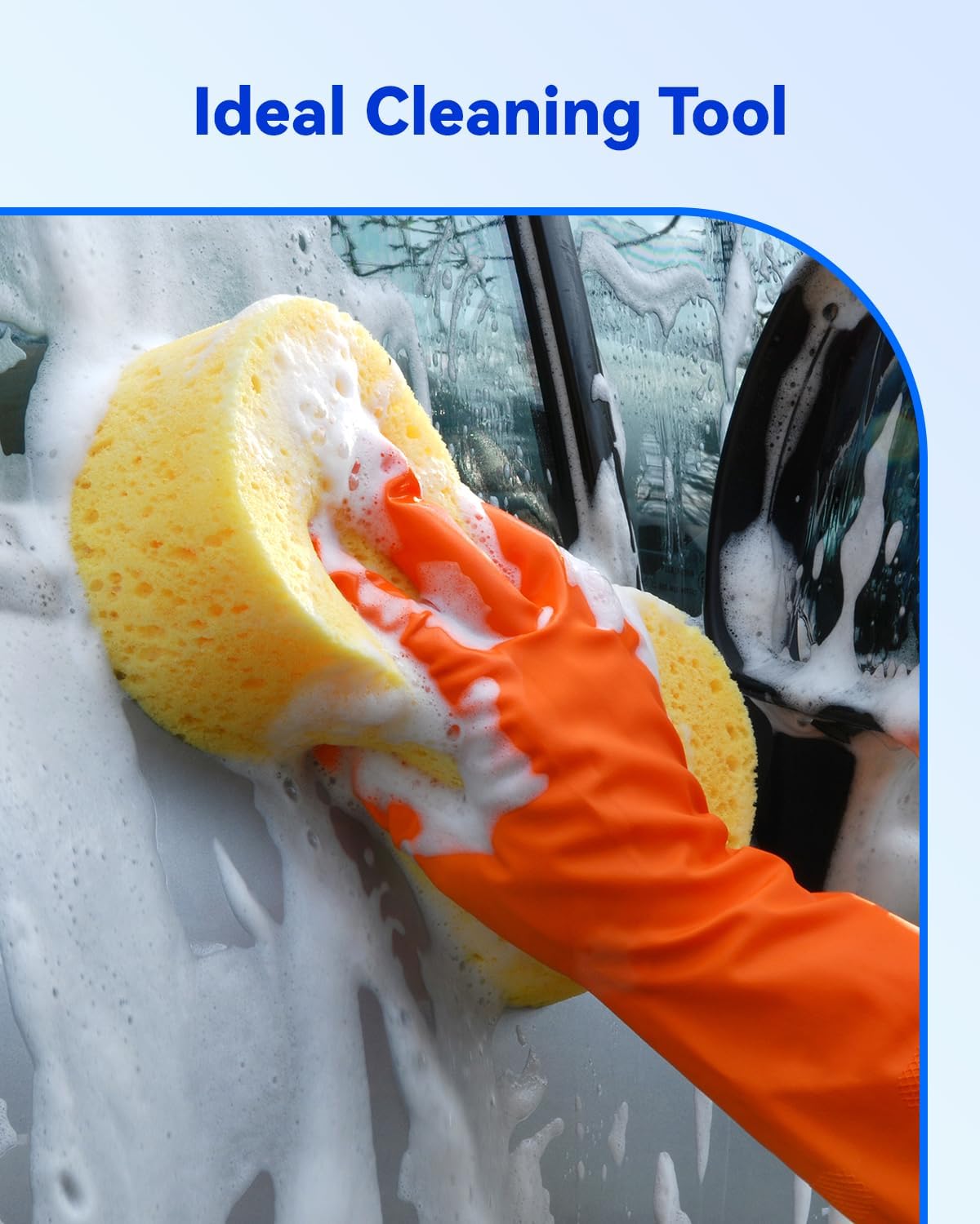 Temede Large Car Wash Sponge, Extra Thick Bone Foam Sponge for Cleaning