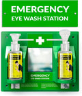 MAASTERS BPA Free Wall-Mounted Eye Wash Station with Sign - Set of 1