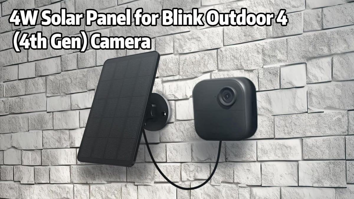 Solar Panel for Blink Camera, Solar Panel 4W Compatible with Blink Outdoor 4 (4th Gen) Camera, Solar Charger for Camera Outdoor with 13.12Ft Outdoor Power Cable, Adjustable Mount, IP65 Waterproof