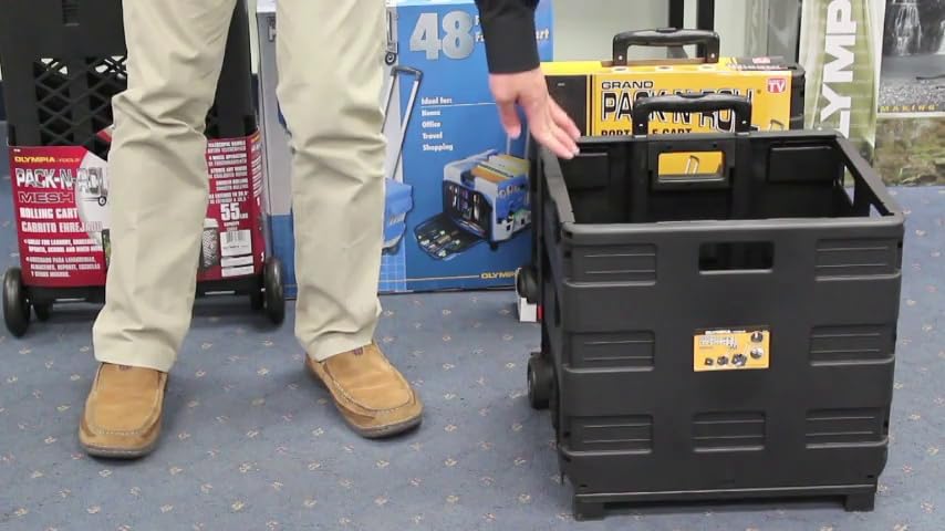 Olympia Tools 85-010 Grand Pack-N-Roll Portable Tools Carrier with Telescopic Handle, 80 Lb. Load Capacity, Black 2025 New Version