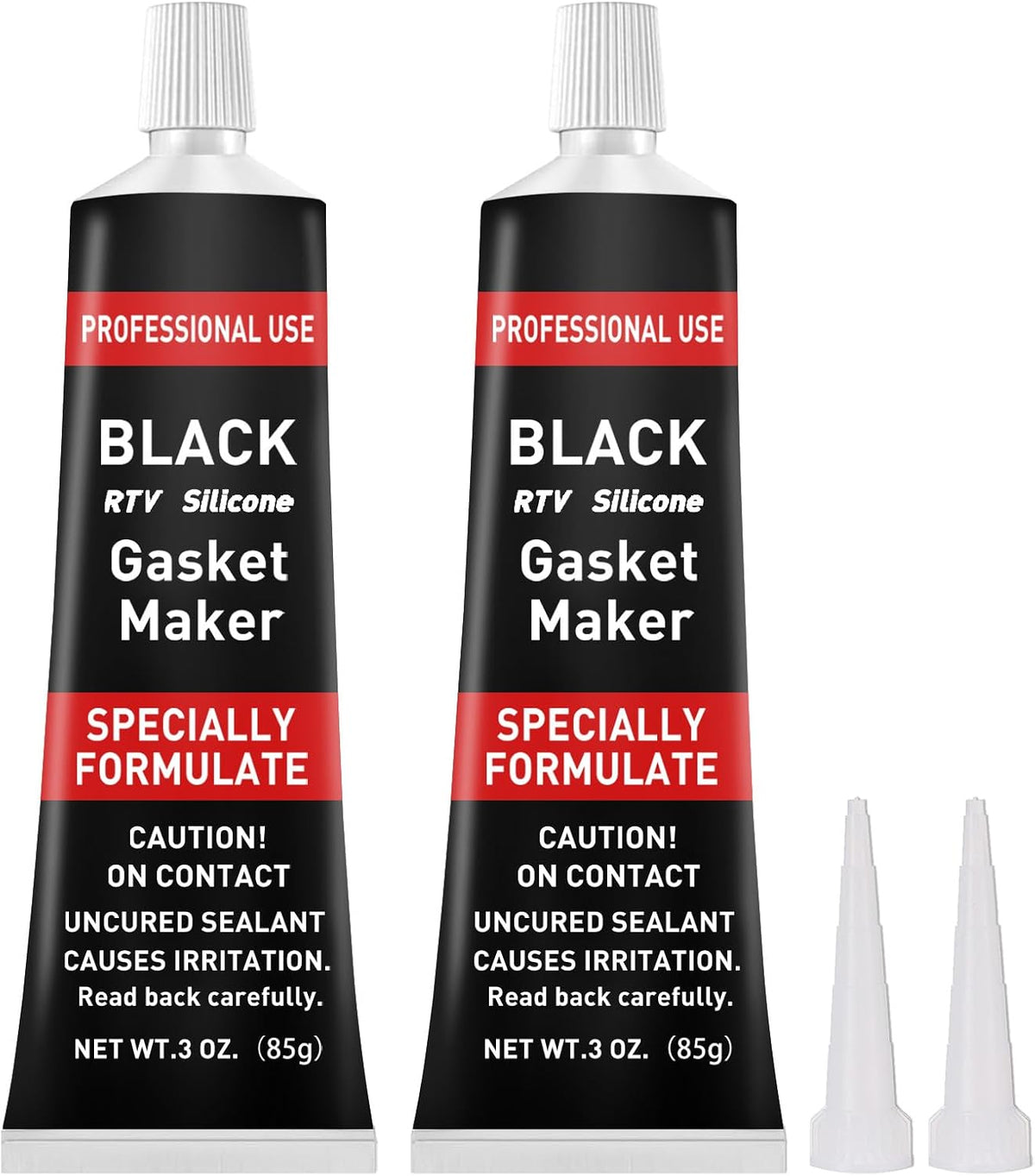 1DFAUL RTV Silicone Gasket Maker, High Temp Silicone Resist Oil, Black,170g