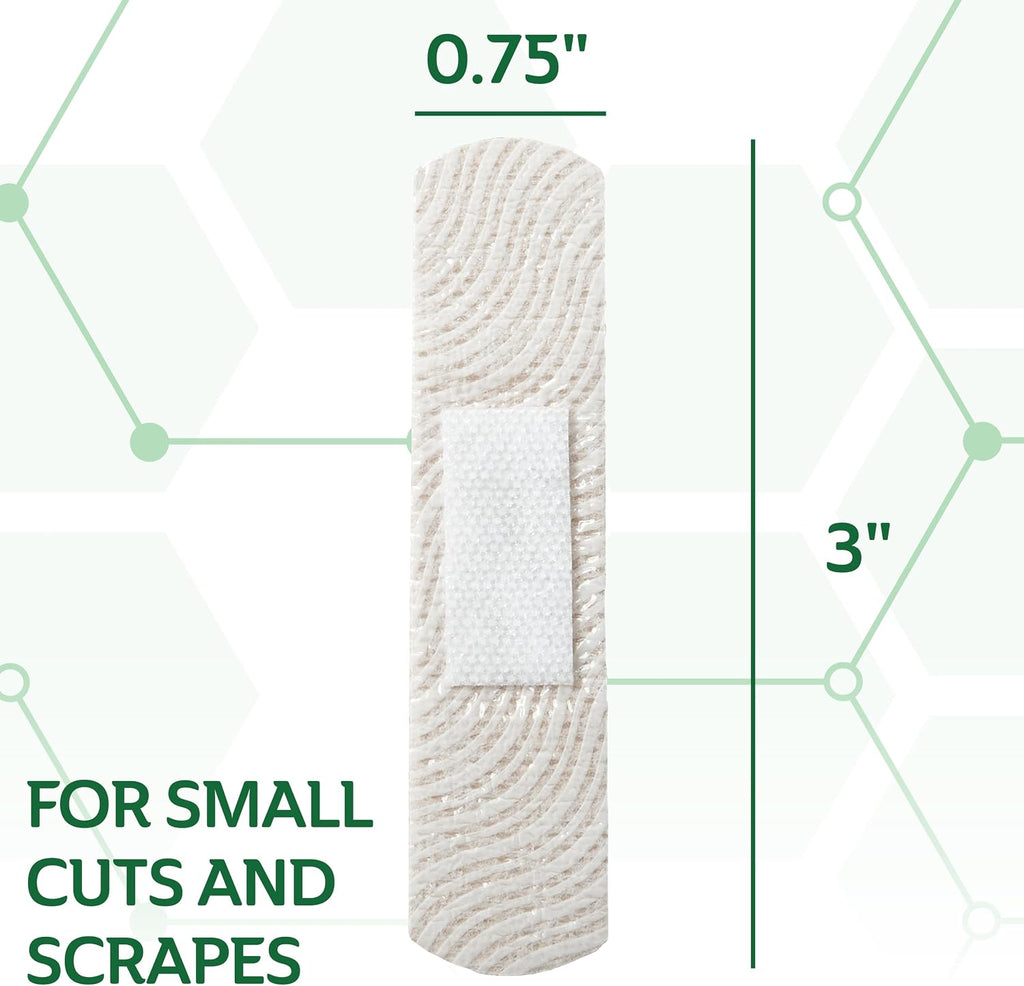 CURAD Truly Ouchless!® Silicone Bandages, .75" x 3", For Sensitive or Delicate Skin, Flexible Fabric, Protects Scrapes, Cuts & Burns, 20 Count