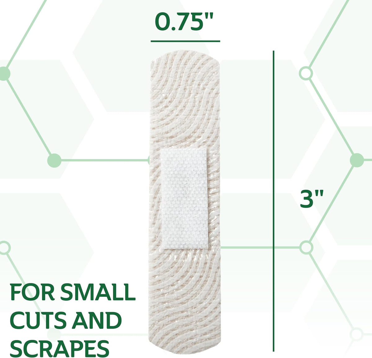 CURAD Truly Ouchless!® Silicone Bandages, .75" x 3", For Sensitive or Delicate Skin, Flexible Fabric, Protects Scrapes, Cuts & Burns, 20 Count