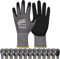 LOCCEF MicroFoam Nitrile Coated Safety Work Gloves