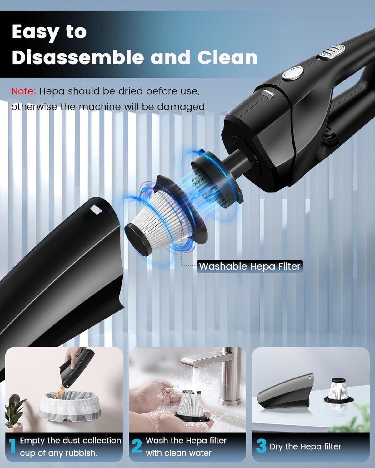 Handheld Vacuum Cordless, car Vacuum Portable Cordless