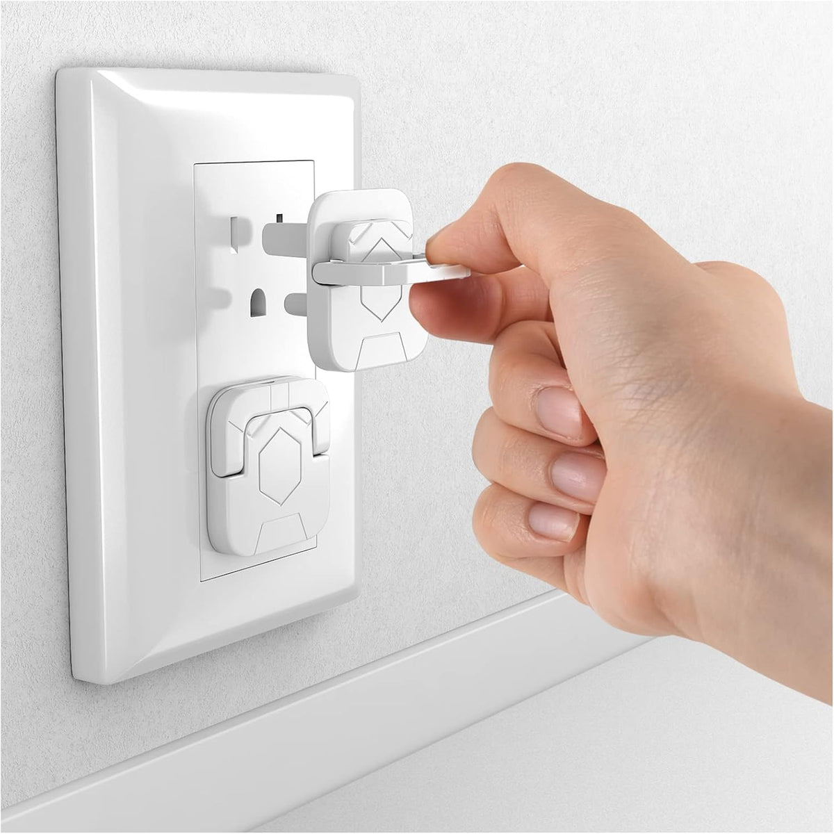 4our Kiddies Baby-Proof Outlet Covers(60 Pack) - Child Safety Electric Plug Protectors to Prevent Power Shock